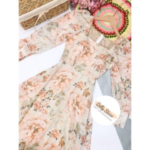 váy hoa phối ren xi xò-2