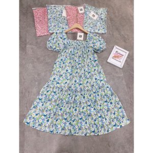 [Siêu Hot] Váy Hoa Thô 2 Màu Đuôi Cá, Đầm Hoa Nhí Dáng Suông Siêu Xinh Có Ảnh Thật Kèm Video-6