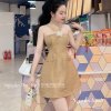 Váy tafta hoa ngực dây chéo dự tiệc cực xinh có màu be đen trắng-1