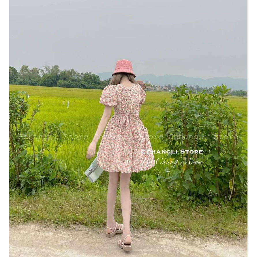 VÁY THÔ HOA NHÍ VIỀN NGỌC 2 MÀU-4