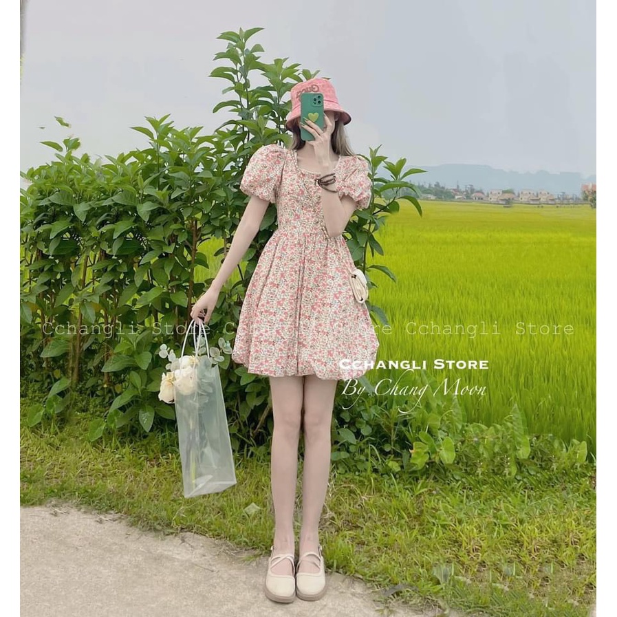 VÁY THÔ HOA NHÍ VIỀN NGỌC 2 MÀU-6