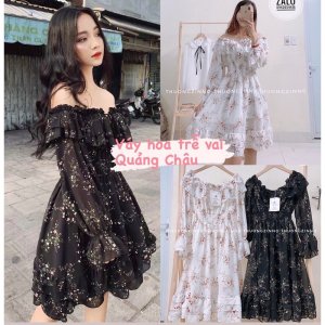 [Ảnh thật/Video] Váy hoa vintage Quảng Châu hàng chất lượng cao mặc được hai kiểu-1