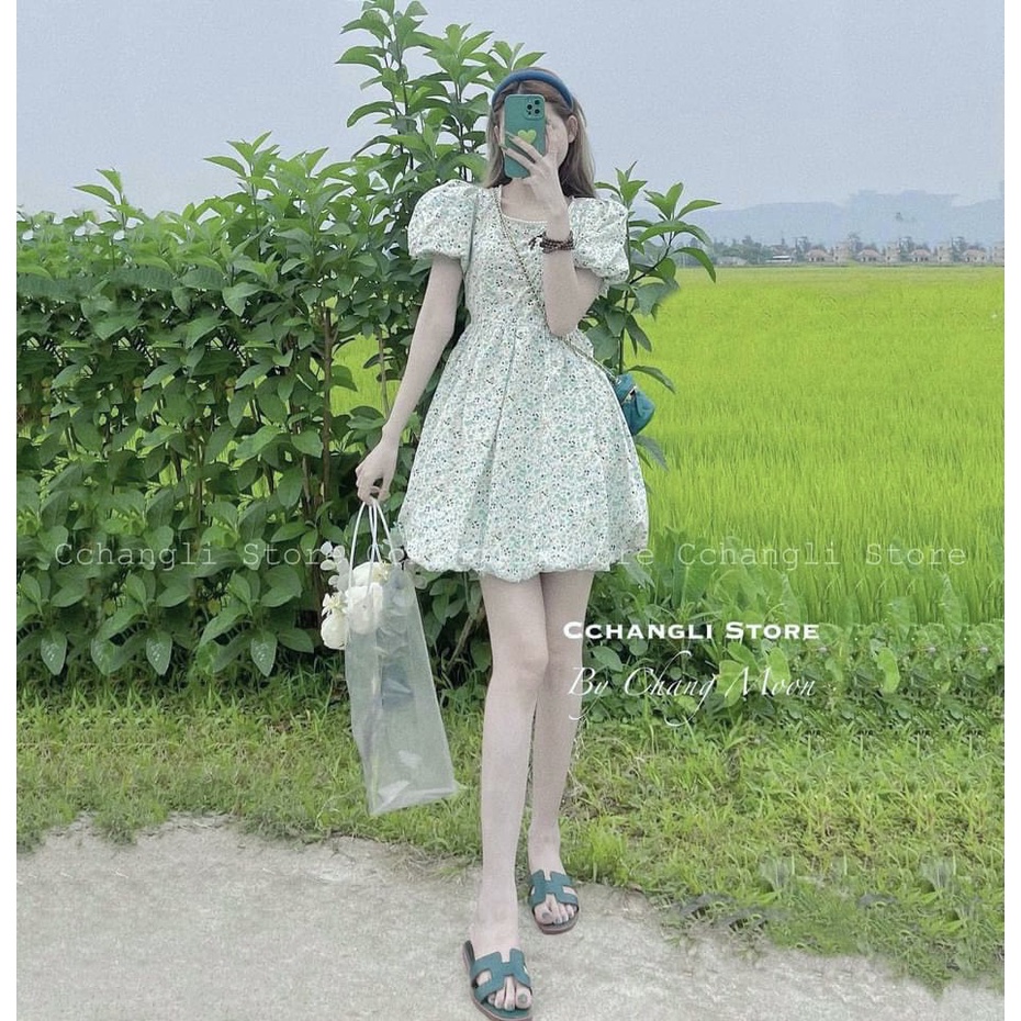 VÁY THÔ HOA NHÍ VIỀN NGỌC 2 MÀU-5