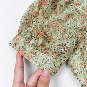 Váy hoa nhí dáng dài công sở cao cấp cổ đức eo nhấn đai cúc ngọc chất liệu mềm mịn 2 lớp thiết kế-6