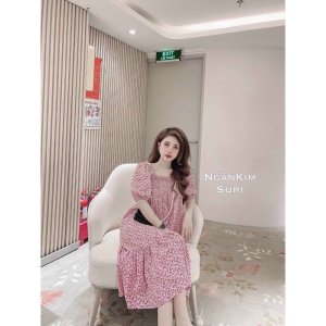 [Siêu Hot] Váy Hoa Thô 2 Màu Đuôi Cá, Đầm Hoa Nhí Dáng Suông Siêu Xinh Có Ảnh Thật Kèm Video-4