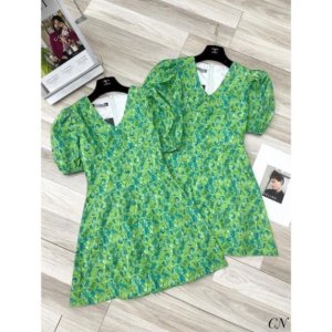 [ 𝐅𝐑𝐄𝐄 𝐒𝐇𝐈𝐏 ] VÁY HOA XANH HOT TREND THIẾT KẾ-8