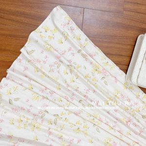 [ẢNH THẬT] ĐẦM HOA LY CỔ VÉT CHÂN XOÈ XẾP LY-9