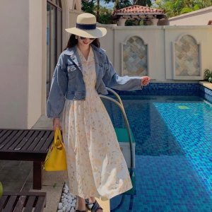 [ẢNH THẬT] ĐẦM HOA LY CỔ VÉT CHÂN XOÈ XẾP LY-3