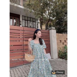 [Siêu Hot] Váy Hoa Thô 2 Màu Đuôi Cá, Đầm Hoa Nhí Dáng Suông Siêu Xinh Có Ảnh Thật Kèm Video-2