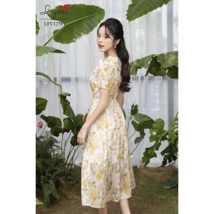 Váy hoa nhí chất voan trẻ trung ôm dáng cá tính LUPERI LFV3278-2