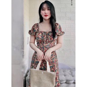 [Siêu Hot] Váy Hoa Xẻ Đùi 2 Màu Siêu Xinh Có Ảnh Thật Kèm Video-3