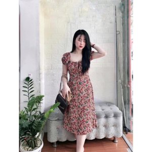 [Siêu Hot] Váy Hoa Xẻ Đùi 2 Màu Siêu Xinh Có Ảnh Thật Kèm Video-6