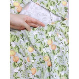 VÁY HOA XANH HỞ LƯNG CÚC NGỌC CHO NỮ-9