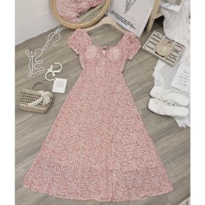 VÁY HOA MAXI XẺ ĐÙI CÚP NGỰC 3 MÀU-7