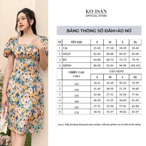 Đầm nữ hoa xòe dáng ngắn tay phồng nữ tính KOISAN 21096667-2