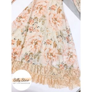 váy hoa phối ren xi xò-4