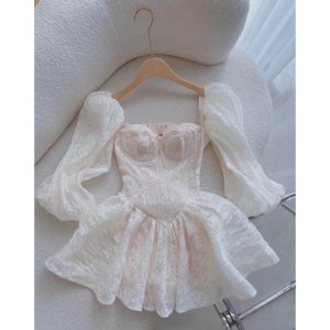 VÁY REN TAY BỒNG HOA NỔI CÚP NGỰC KÈM ẢNH THẬT-1