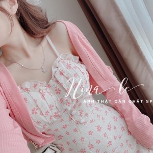 Set 2 Món Váy Hoa Đũi Mix Áo Khoác Thun Hit Hot-5