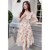 Đầm nữ HT kiểu dáng hoa lá thiết kế tiểu thư dự tiệc sang quý phái thời trang SOPHIA-1