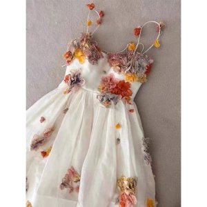 Đầm Hoa Thời Trang Mùa Hè 2022 Thiết Kế Eo Cao Xinh Xắn-3