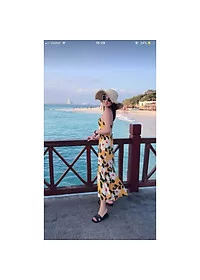 Alternative view of váy 2 dây maxi nữ, đầm 2 dây hoa vàng đan lưng sexy xinh xắn
