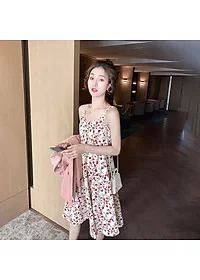 Alternative view of Váy hoa 2 dây nữ thời trang Ohazo! mùa hẹ cực Cute, mềm mại, thoáng mát - Phong cách thời trang phương Tây - AG205