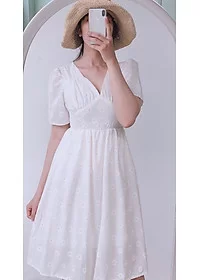 Váy Xòe Thiết Kế hoa Cúc Nhỏ - Image 3