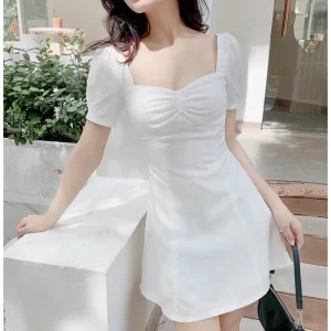 [JAMELA] Đầm cổ vuông nhún ngực dáng ngắn thiết kế cao cấp JAMEVN40K giảm 40K-8