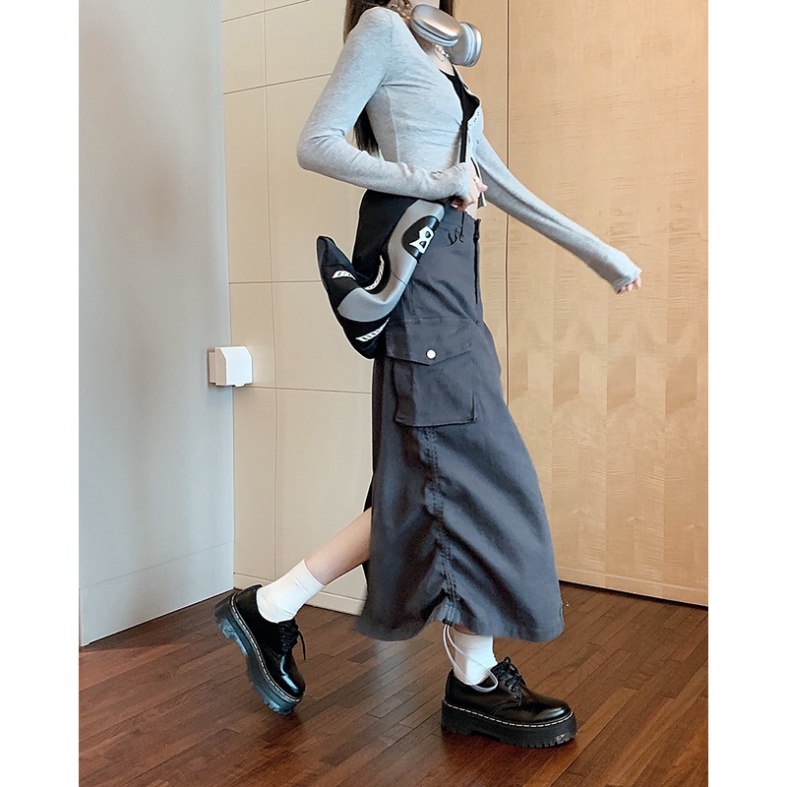 [Mã INBAU25 giảm 25K đơn 149K] Chân váy Kaki rút dây 2 sườn, túi hộp hottrend siêu hách dáng - phong cách trẻ trung-2