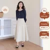Chân váy midi chữ A 2 lớp - Flowy Skirt - ufo.thebasic-1