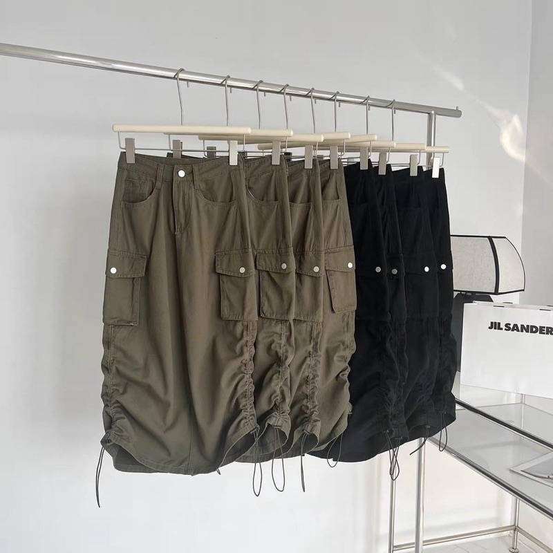 [Mã INBAU25 giảm 25K đơn 149K] Chân váy Kaki rút dây 2 sườn, túi hộp hottrend siêu hách dáng - phong cách trẻ trung-9