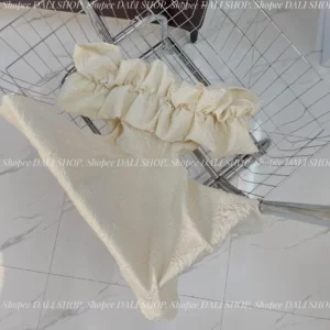 Đầm hoa xốp trễ vai bồng bềnh dễ thương, váy dự tiệc tiểu thư xinh xắn-9