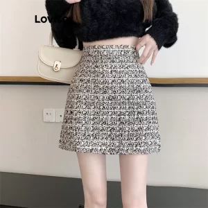 Lovito Váy chữ A hoa Ditsy thường ngày dành cho nữ L71ED093 (Hồng đen)-3