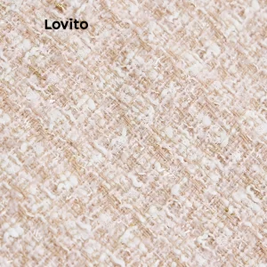 Lovito Váy chữ A hoa Ditsy thường ngày dành cho nữ L71ED093 (Hồng đen)-4