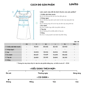 Lovito Đầm cổ xếp nếp hoa Ditsy thường ngày cho nữ LNE43278-7