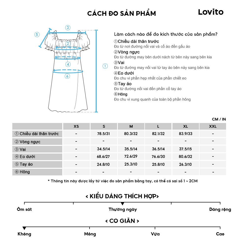 Lovito Đầm cổ xếp nếp hoa Ditsy thường ngày cho nữ LNE43278-7