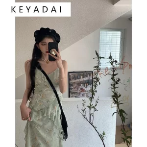 KEYADAI Váy hoa nhí Chic váy nữ Đầm Body Cho thời váy INS Fashion Thời trang Trendy WLQ2410MHJ 4Z240123-7