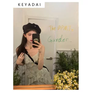 KEYADAI Váy hoa nhí Chic váy nữ Đầm Body Cho thời váy INS Fashion Thời trang Trendy WLQ2410MHJ 4Z240123-9