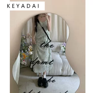 KEYADAI Váy hoa nhí Chic váy nữ Đầm Body Cho thời váy INS Fashion Thời trang Trendy WLQ2410MHJ 4Z240123-5