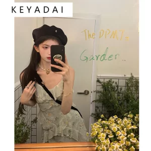 KEYADAI Váy hoa nhí Chic váy nữ Đầm Body Cho thời váy INS Fashion Thời trang Trendy WLQ2410MHJ 4Z240123-8