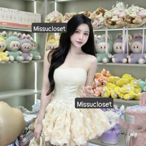{ÁO VÁY THIẾT KẾ} Áo váy cúp tafta phối chân váy hoa hồng đầm cúp tafta áo đầm đi tiệc áo váy đi đám cưới sang chảnh,sẵ.-1