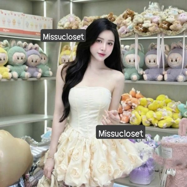 {ÁO VÁY THIẾT KẾ} Áo váy cúp tafta phối chân váy hoa hồng đầm cúp tafta áo đầm đi tiệc áo váy đi đám cưới sang chảnh,sẵ.-1